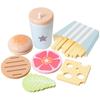 Wooden Material Wooden Kitchen Toys Role Play Toy Simulation Design Pretend Play Food Creative Shape Desktop Decor