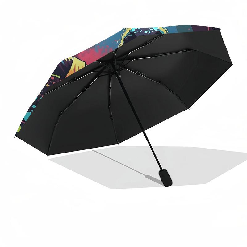 1pc Michael Jackson Dance Icon Automatic Folding Umbrella, Portable Collapsible Design, Casual Outdoor Accessory L1127120