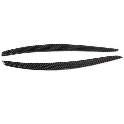 Pair Headlight Eyebrow Trim Carbon Fiber Eyelid Cover Sticker Fit for 3 Series Coupe E92 06?12