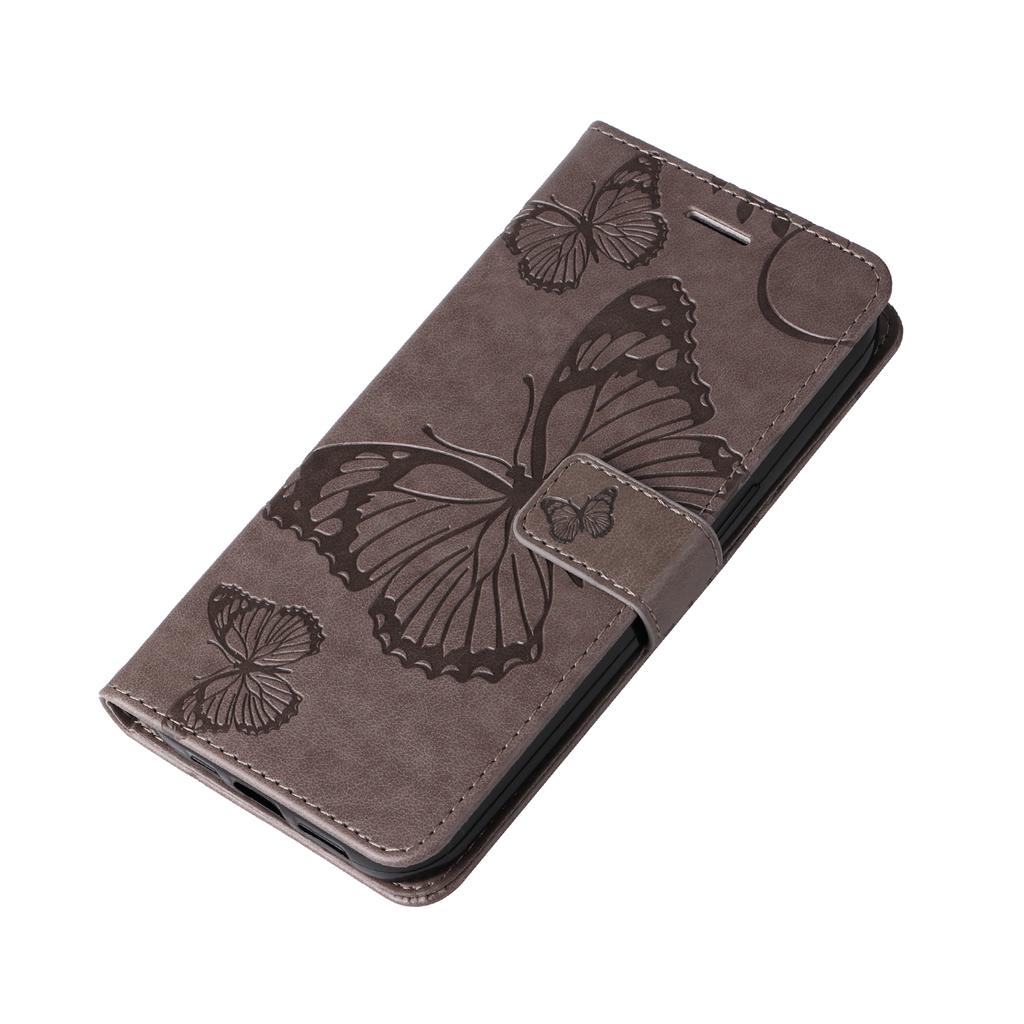 For Samsung Galaxy S25/S24 Wallet Case Floral Butterfly Imprinted Leather Phone Cover Stand