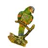 Vintage Styles Parrots Jewelry Case With Colorful Enameled Finish And Portable Desktop Size
