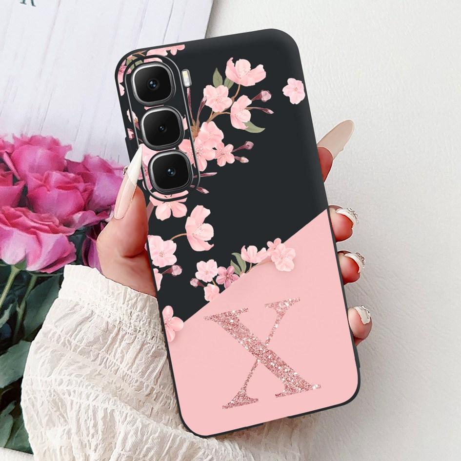 

For Infinix Hot 60 Pro Plus Case X6886 Cover Popular Flower Letters Soft Silicone Cover For Infinix Hot 60 Pro 60i Hot60 4G Capa Infinix Hot 60 Pro