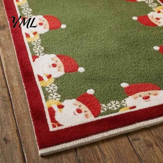 Holiday Area Rug for Living Room Christmas Bedroom Rug, Soft Imitation Cashmere Non-Slip Washable Festive Easy Care Floor Runner Entryway, Room,