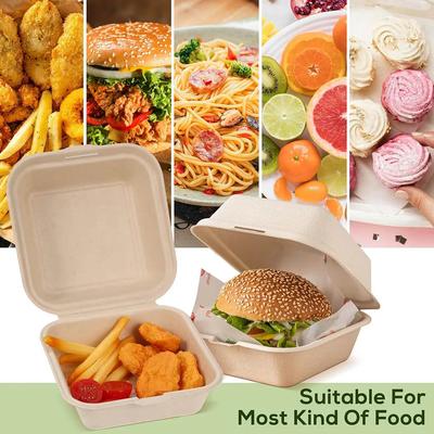 Einweg Bento To-Go Behälter Einweg Bento Kuchen- und Cupcake-Box Erhitzbar Biologisch abbaubarer Lebensmittelbehälter Dessertbox