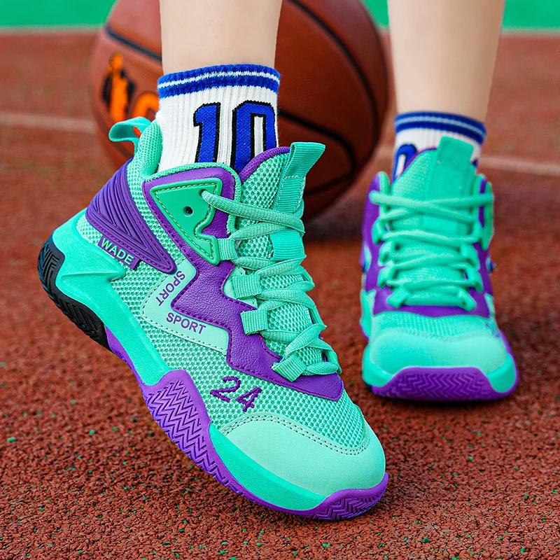 Nye basketballsko Felt Herre Atletisk Merke Pustende Joggesko Slitesterke Trenings Dempet Sklisikker Luksus Basketballsko