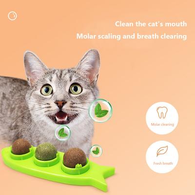 3 In 1 Catnip Ball with Transparent Cover Catnip Energy Ball Natural Safe Catnip Edible Lick Balls Rotatable Pet Health Supplies