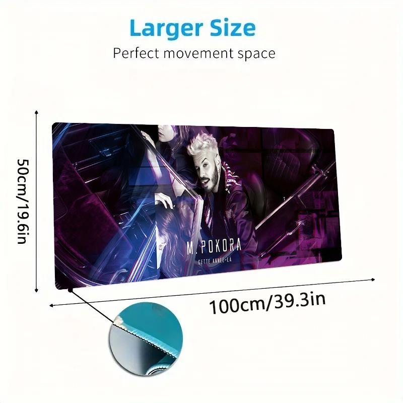 M.Pokora Color Mouse Pad Large Gaming Table Cushion Non-slip Laptop Tablet Big Mousepad XXL Mat Mini PC Playmat With Lock edge