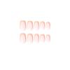 Orange & Yellow Gradient French Frosted Nail Stickers - Wearable Finished Nail Tips