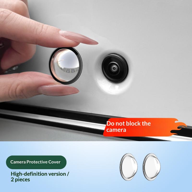 360° Full Protection: 2PCS Universal Car Camera Lens Cover  Waterproof Rear View Backup Camera Shield