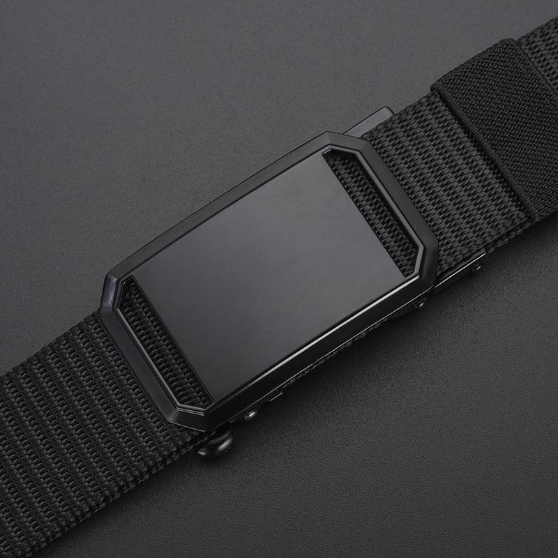 Canvas Tactical Belt With Auto Buckle For Men Outdoor Sports And Casual Wear