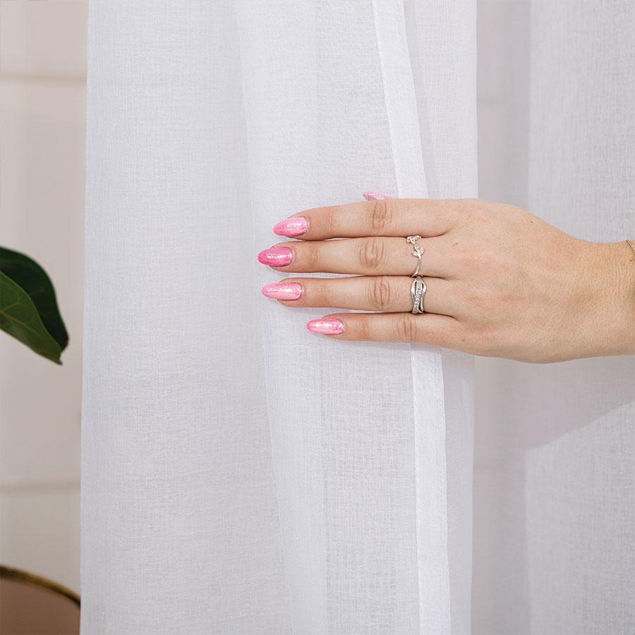 Ready-made Cheesecloth Curtain with Undercut, Cheesecloth White, Smooth,