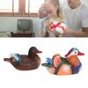 2PCS Floating Mandarin   Statue Resin Cute Animal Decor Sculpture Ornament for Outdoor Garden Pond