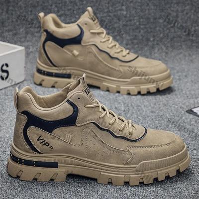 Men's Boots Sneakers 2025 Spring Autumn New Platform British Casual Shoes Outdoor Boots Lace Up Anti Slip Ankle Boots Zapatos