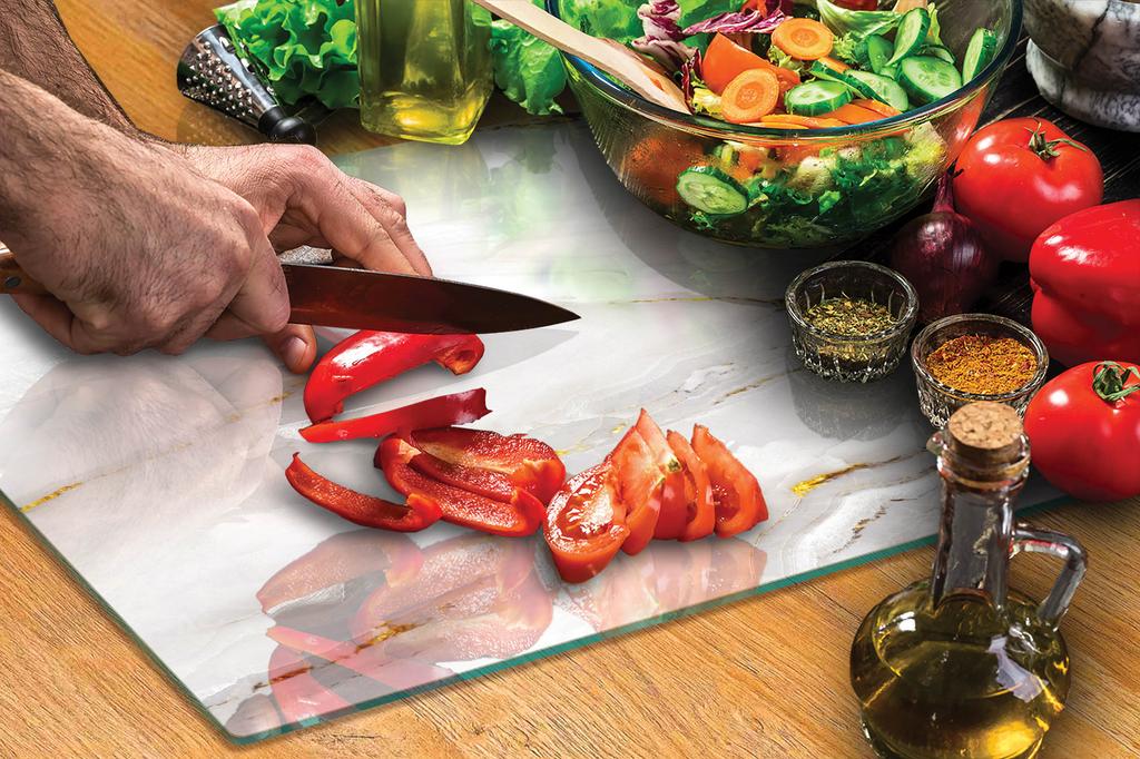 SZKLANA DESKA DO KROJENIA 40x30 MARMUR