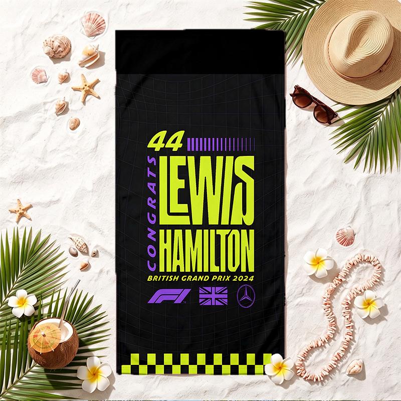 Lewis Hamilton Soft Beach Towel Stylish Beach Pool Towel for Summer Seaside Vacation Travel