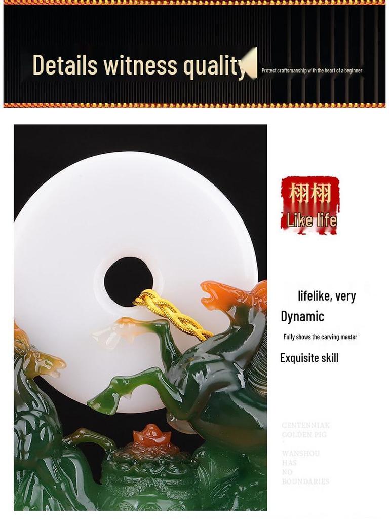 Jade Horse Figurine: Auspicious Zodiac Ornament for Wealth and Peace