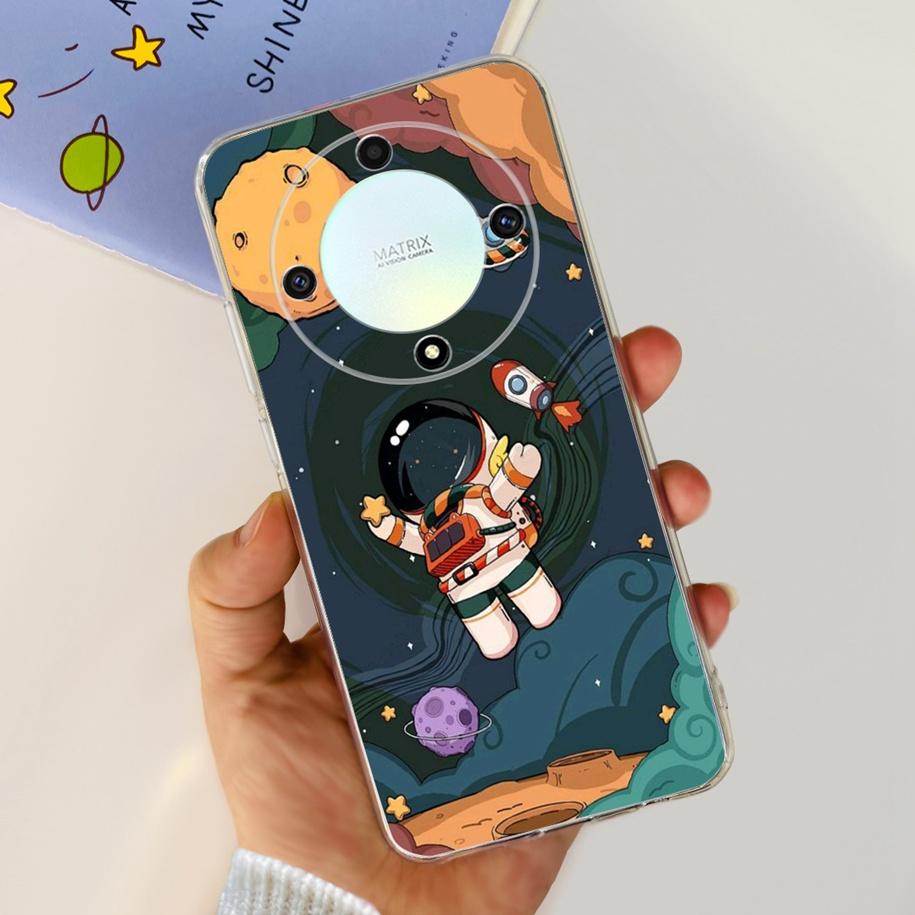 For Honor X9b 5G Case 2023 Fashion Flower Clear Silicone Soft Back Cover For Honor X9a RMO-NX1 Funda HonorX9 X 9 X 9B X 9A Coque