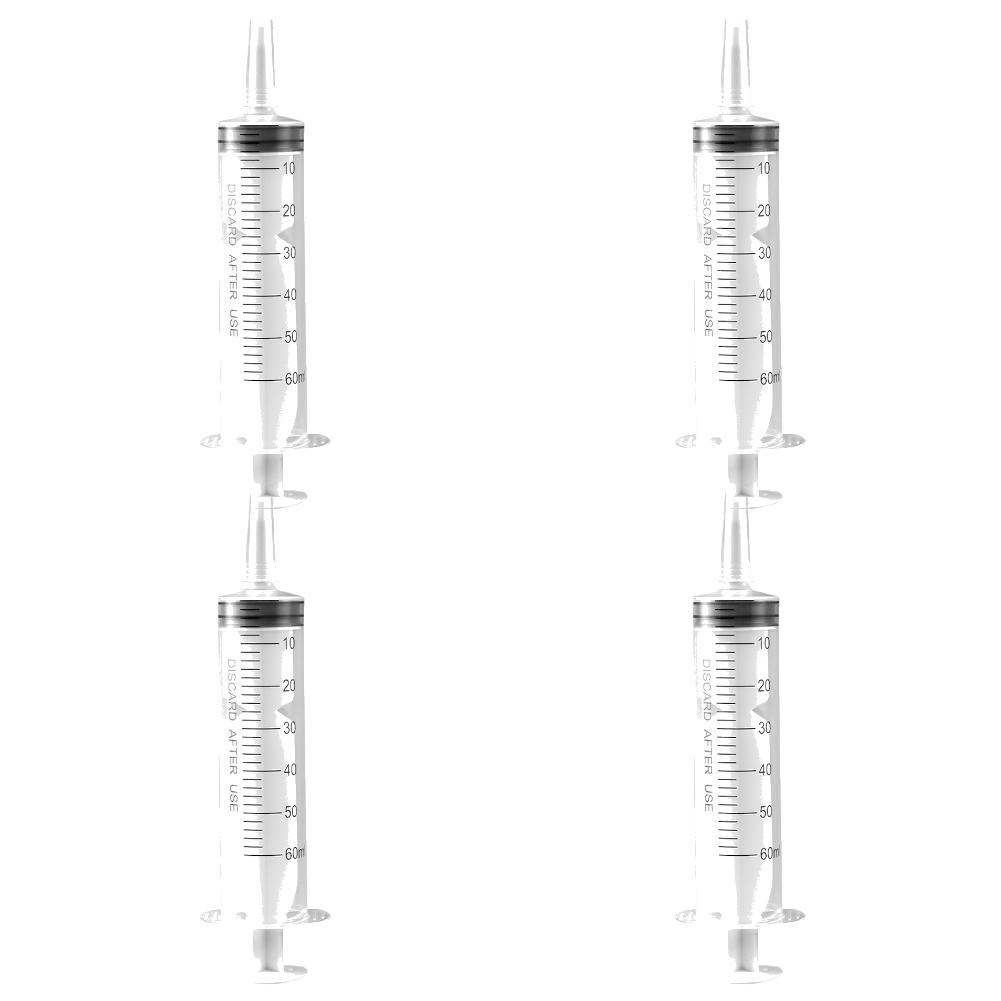 60-150ml Measuring Syringe Glue Filling Plastic Syringe Nutrient Sterile Without Needle Watering Refilling for Animal Feeding