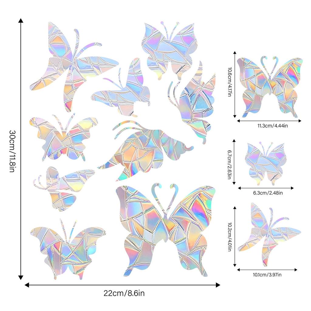 Aike Sun Prism Regenbogen Schmetterling Fensterglas Aufkleber