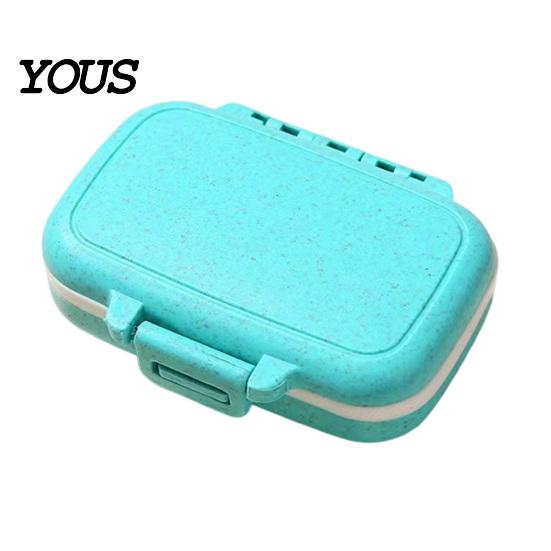 Daily Pill Box for Travel Portable Three-compartment Organizer, Moisture-proof Buckle Seal Case, Vitamin Case Purse Compact Plastic Container Morning