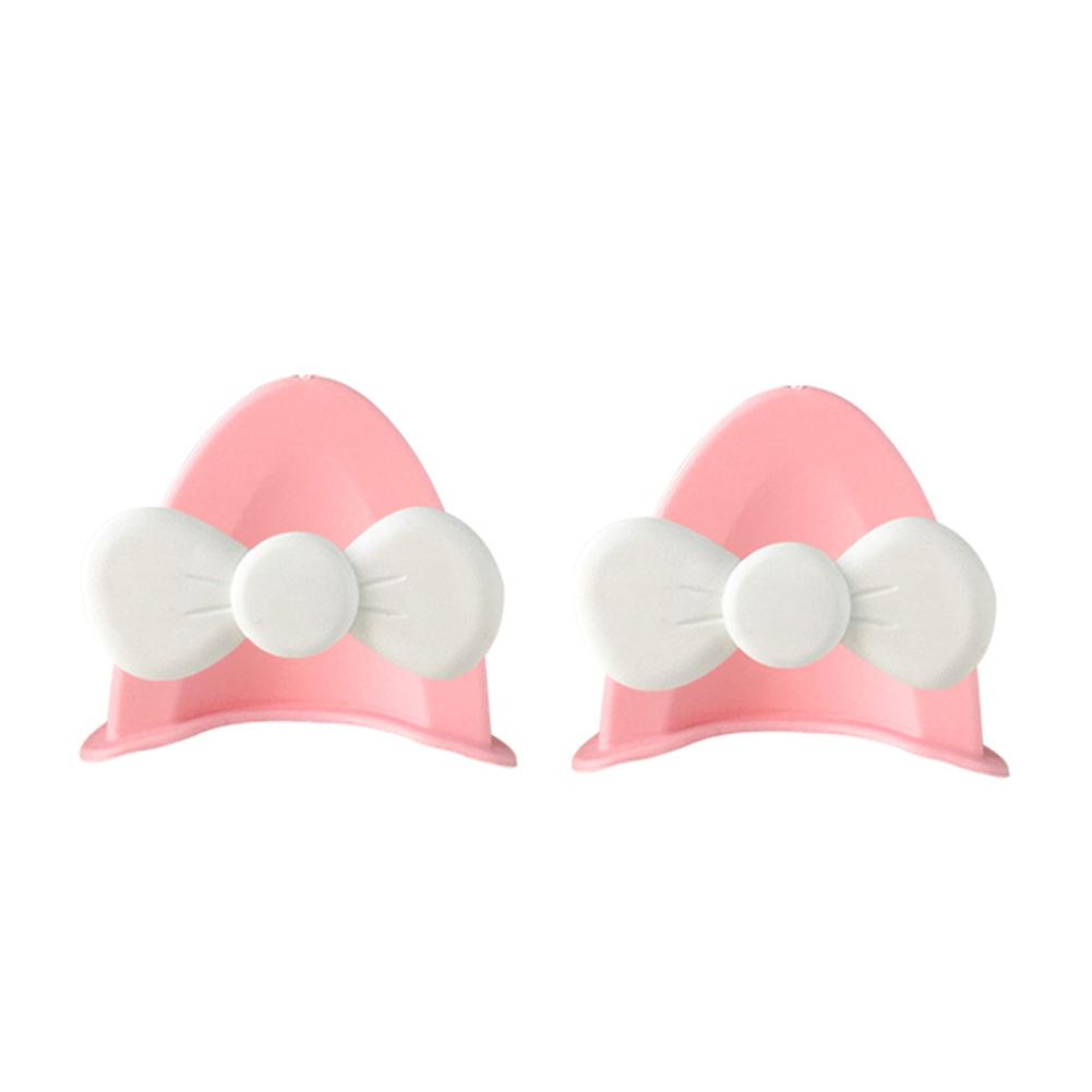 2Pcs Cute Motorcycle Helmet Bear‘s ’Ears with Bow Motocross Electric Bike Helmet and Car Steering Wheel Decroation Accessories Driving Styling