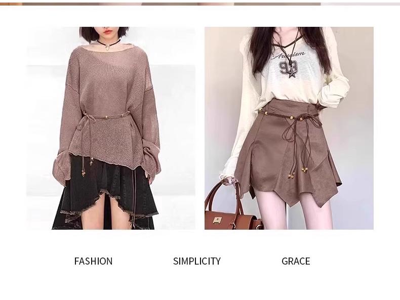 

Специальное предложение для новичков: Богемный Ретро Плетеный Пояс-Цепочка с Кисточками для Юбки