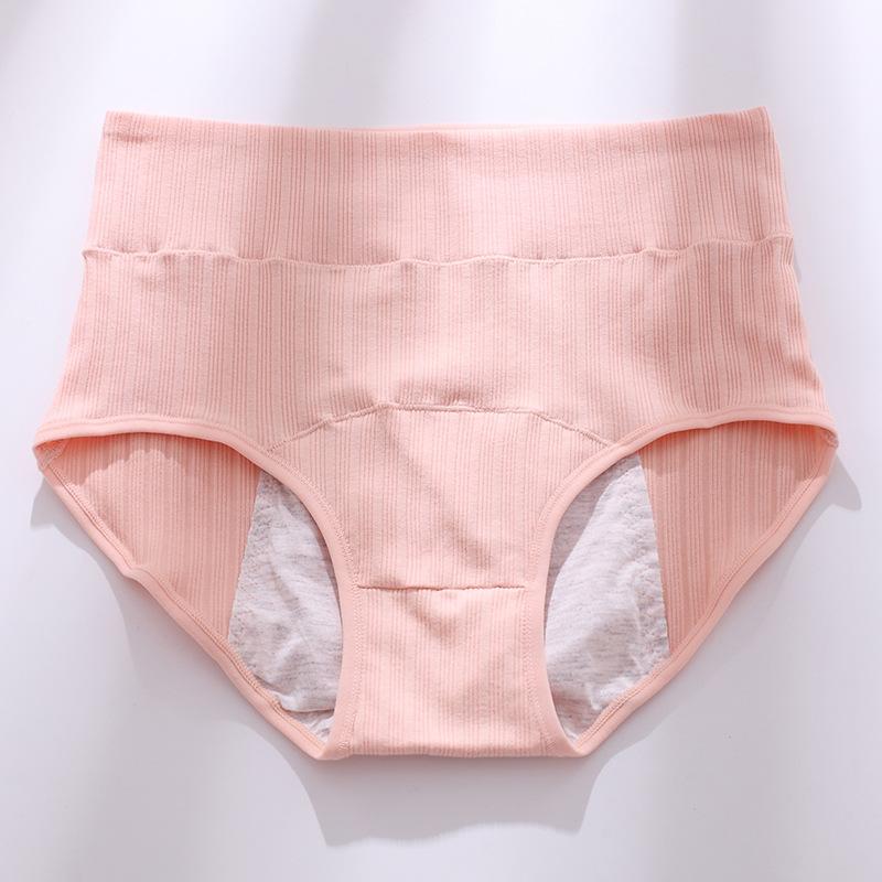 

Women Spring and Autumn Pure Cotton Side Leakage Prevention High Waist Physiological Briefs 2XL