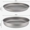 Stackable Titanium Plate Reusable Camping Plate Durable Dinner Plate  Hiking Backpacking