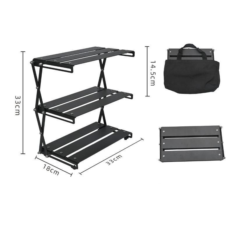 

Открытый трехслойный многослойный стеллаж для хранения из алюминиевого сплава, сетчатый стеллаж из цельного дерева, портативный настольный стеллаж