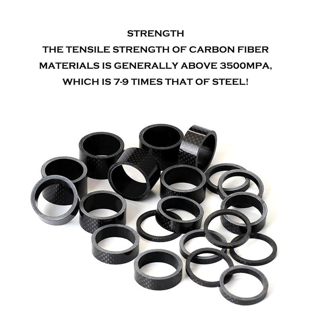 4 Pieces Headset Spacer Bike Frame Parts Cycling Fitting Carbon Fiber Washer Ring Modified Component Stem Gasket Rings