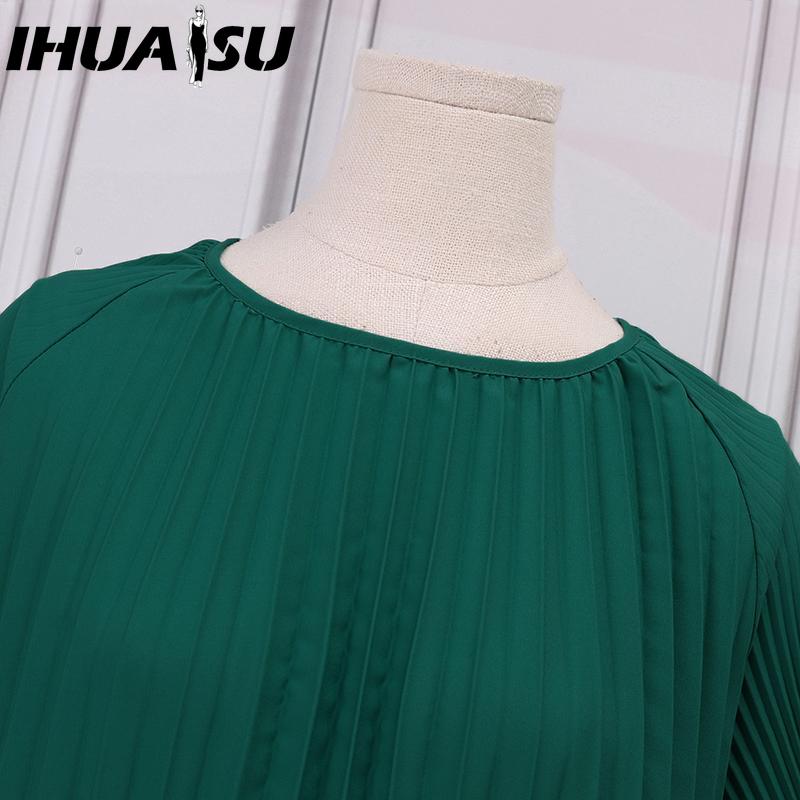 IHUASU Robe d'été décontractée à manches courtes et col rond pour femme