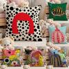 Fashion K-Kusama Yayoi Art Pillow Case Comfort Sofa Bed Silky Elegant Invisible Zipper Custom Decorative Cushion Cover