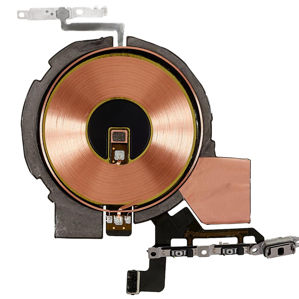 For iPhone 14 Pro OEM Disassembly Power On/Off and Volume Buttons Flex Cable+Wireless Charging Port Cable (without Logo)