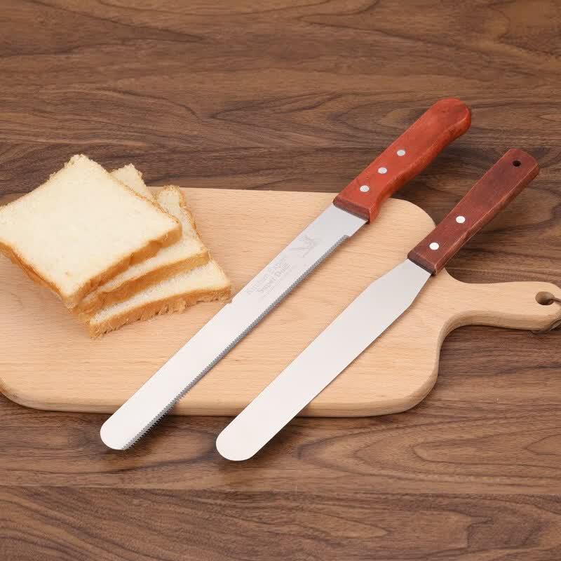 Stainless Steel Bread Knife & Cake Spatula Set
