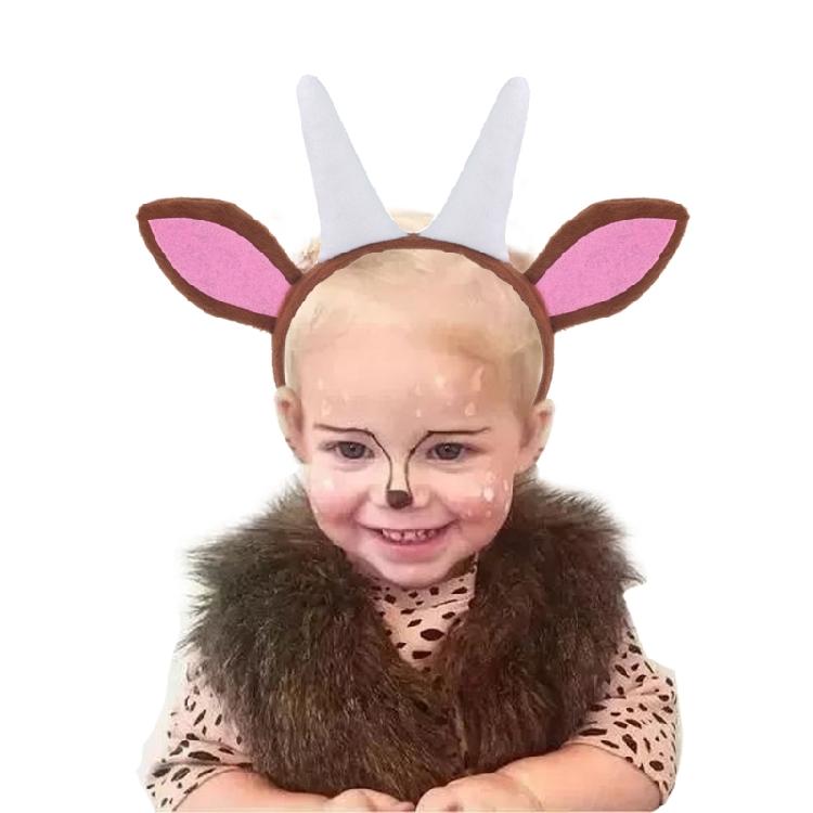 Halloween Cartoon Goat Shape Hair Hoop/Tail/Bowtie/Skirt Set for Woman Girls