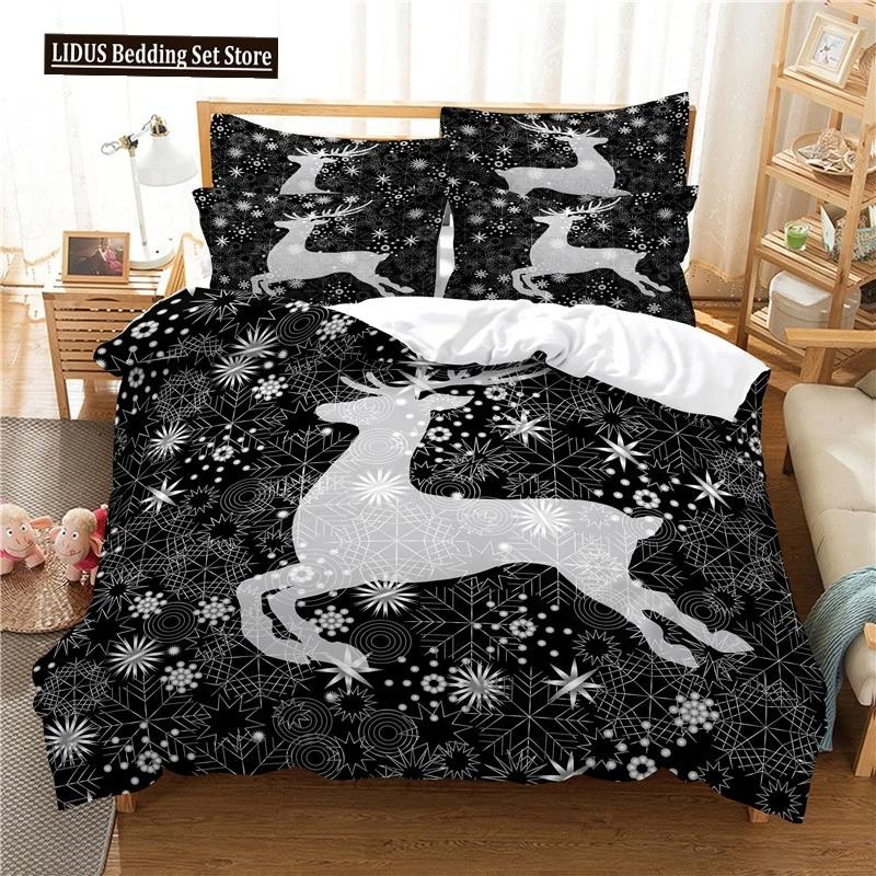 Elk Duvet Cover Set 3d Digital Printing Beautiful Wild Animals Comforter Cover For Kids Teens Polyester Bedding Set King Size