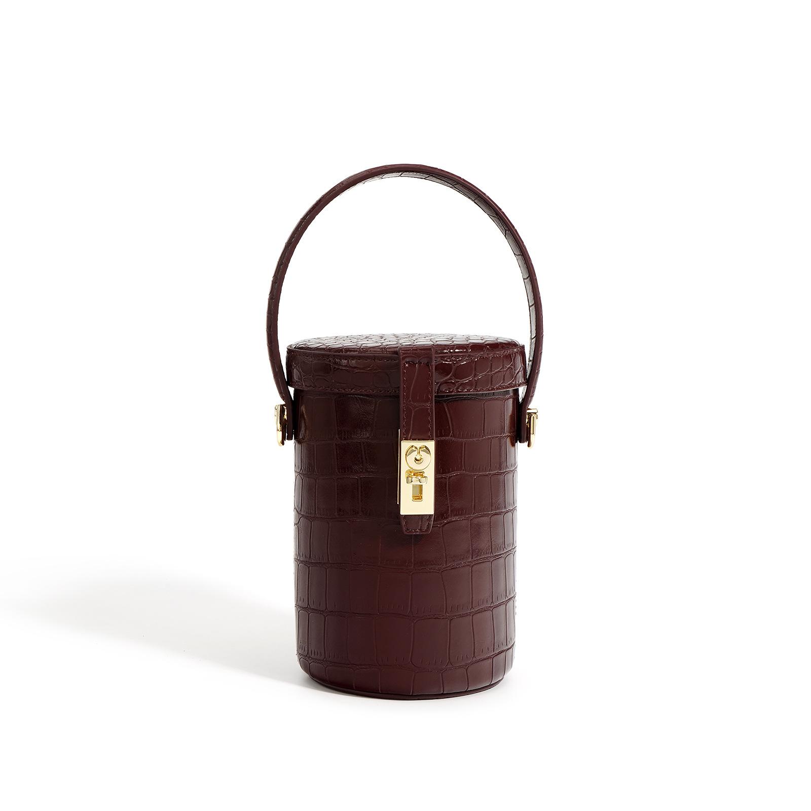 

2025 Новая сумка-цилиндр Премиальная сумка-ведро Женская сумка для бенто Кроссбоди Маленькая сумка-цилиндр Мини Модная сумочка