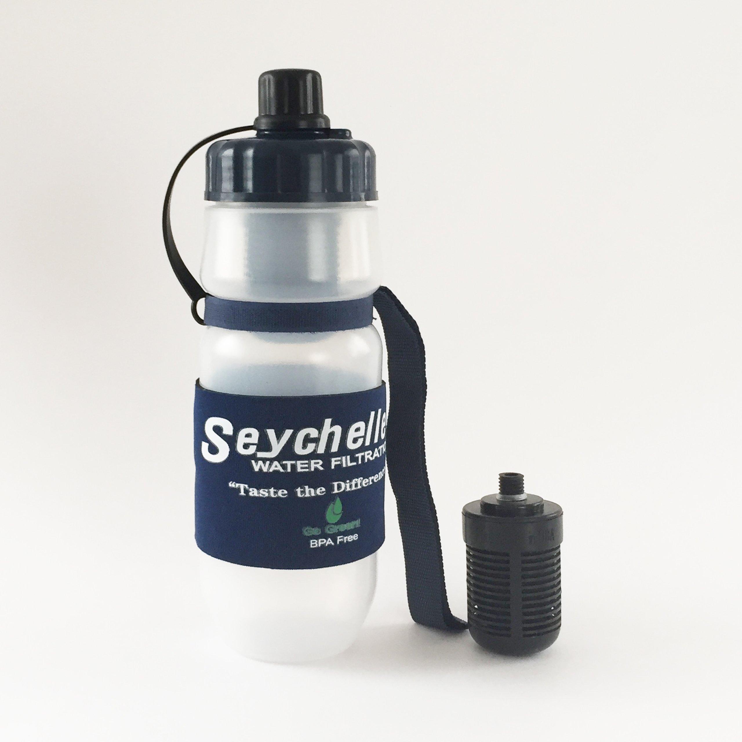 

Seychelle Seychelle Water Purification Value Set Japanese (Vortex) Portable Bottle + Replacement Filter [Genuine Product] синій