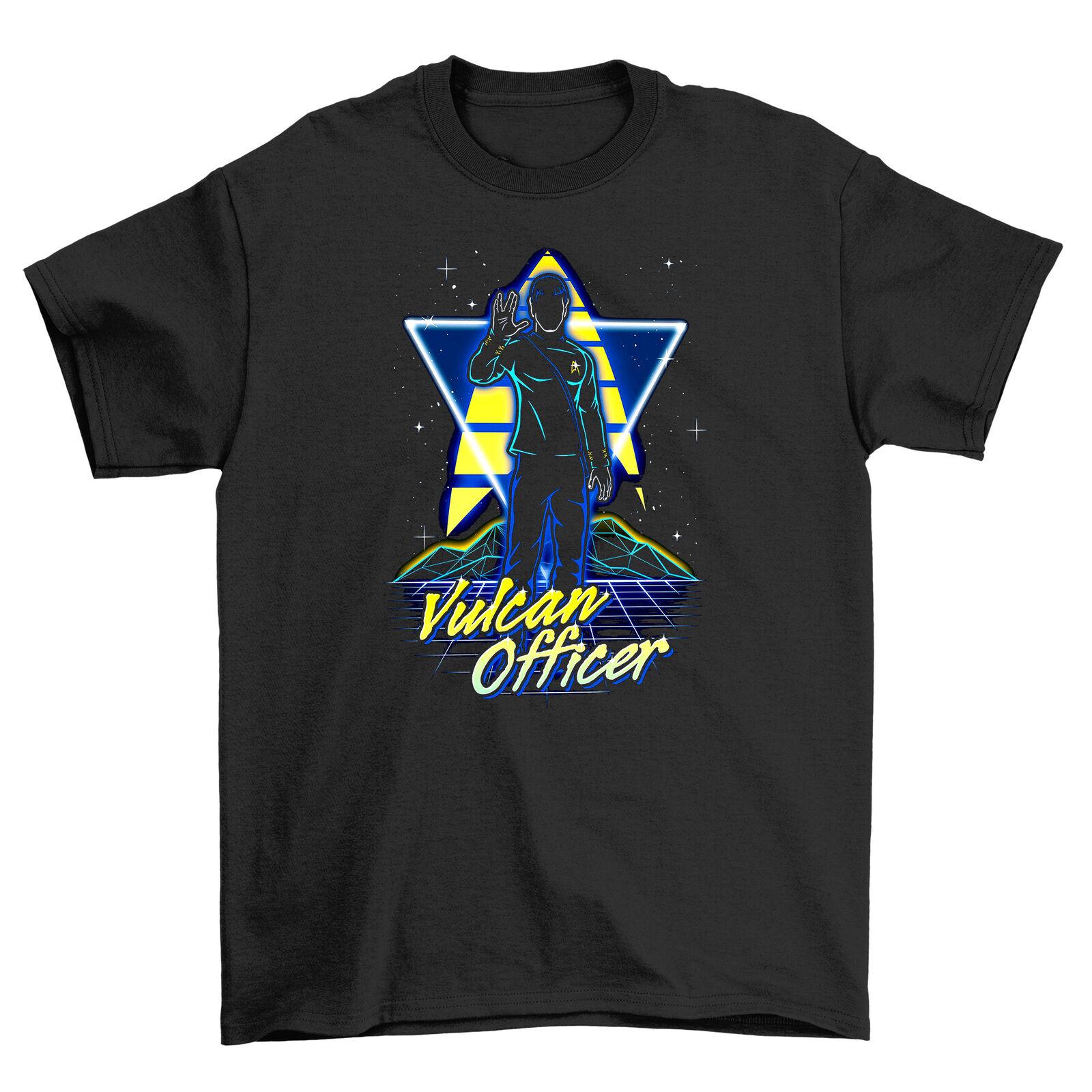 

Retro Vulcan Officer T-Shirt Mens Womens Tees Top - Beam Me Up Coolness! Vintage Space Suit Design, L