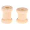 100Pcs Wooden Empty Thread Spools Wood Bobbins Reels Organizer Sewing Tools