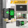 Mini 2-Line Green Light Laser Level: Strong, Thin Line with Automatic Leveling