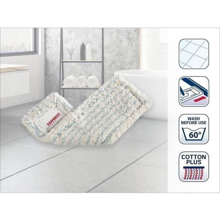 Profi XL Cotton Plus 55117 Bezug Leifheit, super saugfähiger Ersatzbezug für Flachwischer Profi XL, ideal für Fliesen
