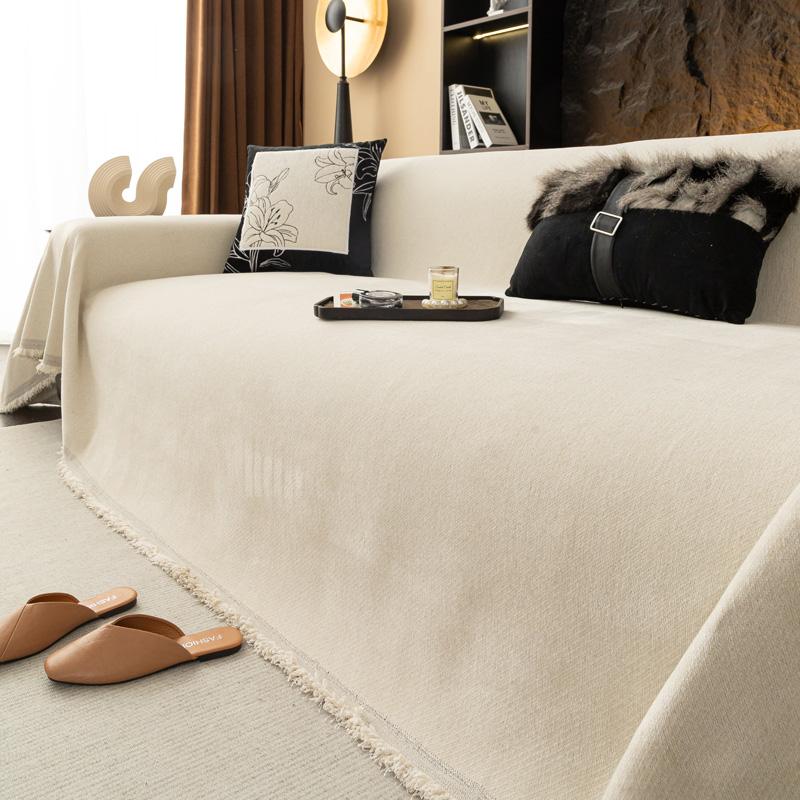 Zesílená žinylková bavlněná příze Přehoz na pohovku Deka na pohovku Jednoduchý polštář Ins Větrný písek Ručník na vlasy Módní obědová deka Ručník na pohovku