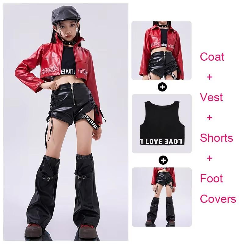 Fashion Group Jazz Dance Costume Kids Cool Hip Hop Clothing Street Wear Children Child Ballroom Dance Outfits