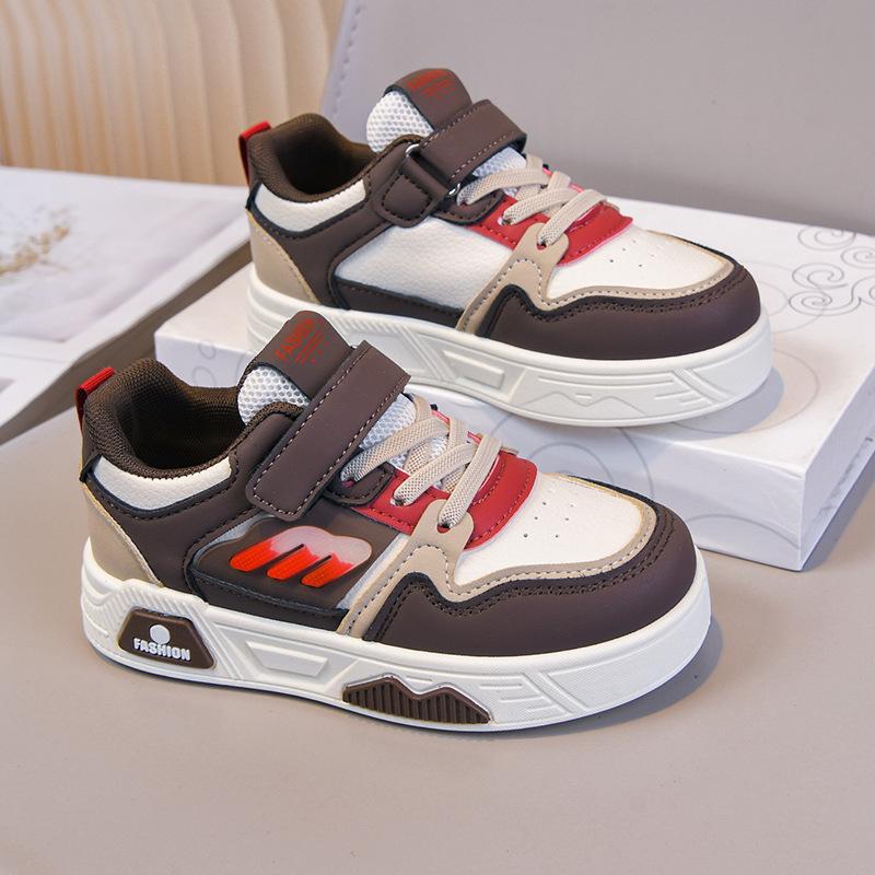 Kids Casual Color Block Hook and Loop Sneakers 26