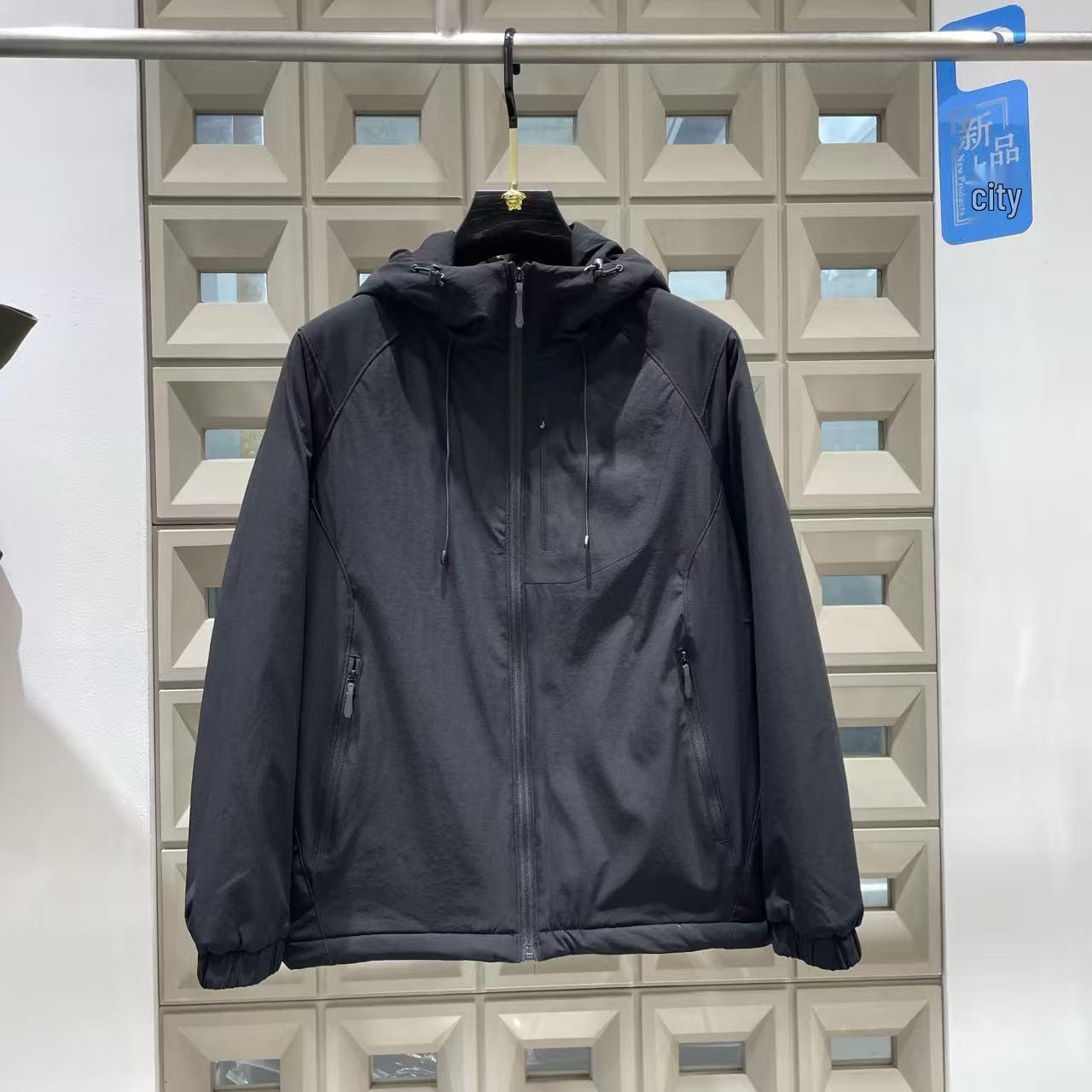 

2025 Men s Autumn/Winter Windproof Hooded Windbreaker – Thin Cotton, Fashionable & Casual for Outdoor Sports XXXL (recommend 155-170 jin)