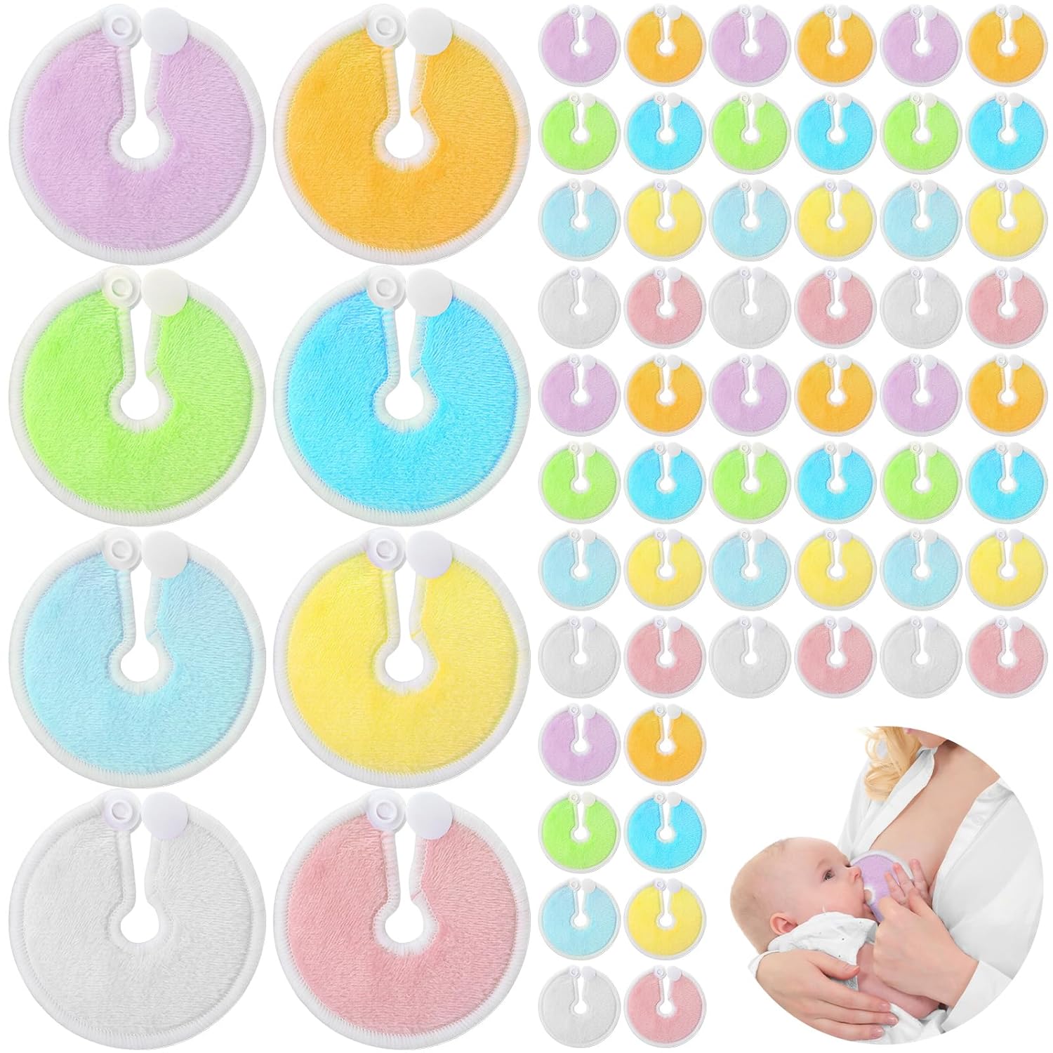 Estune 56 упаковок Кнопочные заглушки для зонда G, принадлежности для feeding-трубки, мягкий держатель для feeding-трубки, принадлежности-зажимы, впитывающие подкладки для держателя зонда G, подкладки для кнопок G для ухода