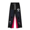 Roughplay Streetwear Pants Mens Loose Fit Distressed Washed Drawstring Trousers