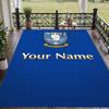 Custom Name Sheffield Wednesday Crystal Velvet Floor Rug Personalized Text Soft Carpet Home Decor