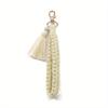 Boho Style Braided Keychain With Lobster Claw Cotton Cord Wristlet Lanyard Key Fob Strap For Women Accessory